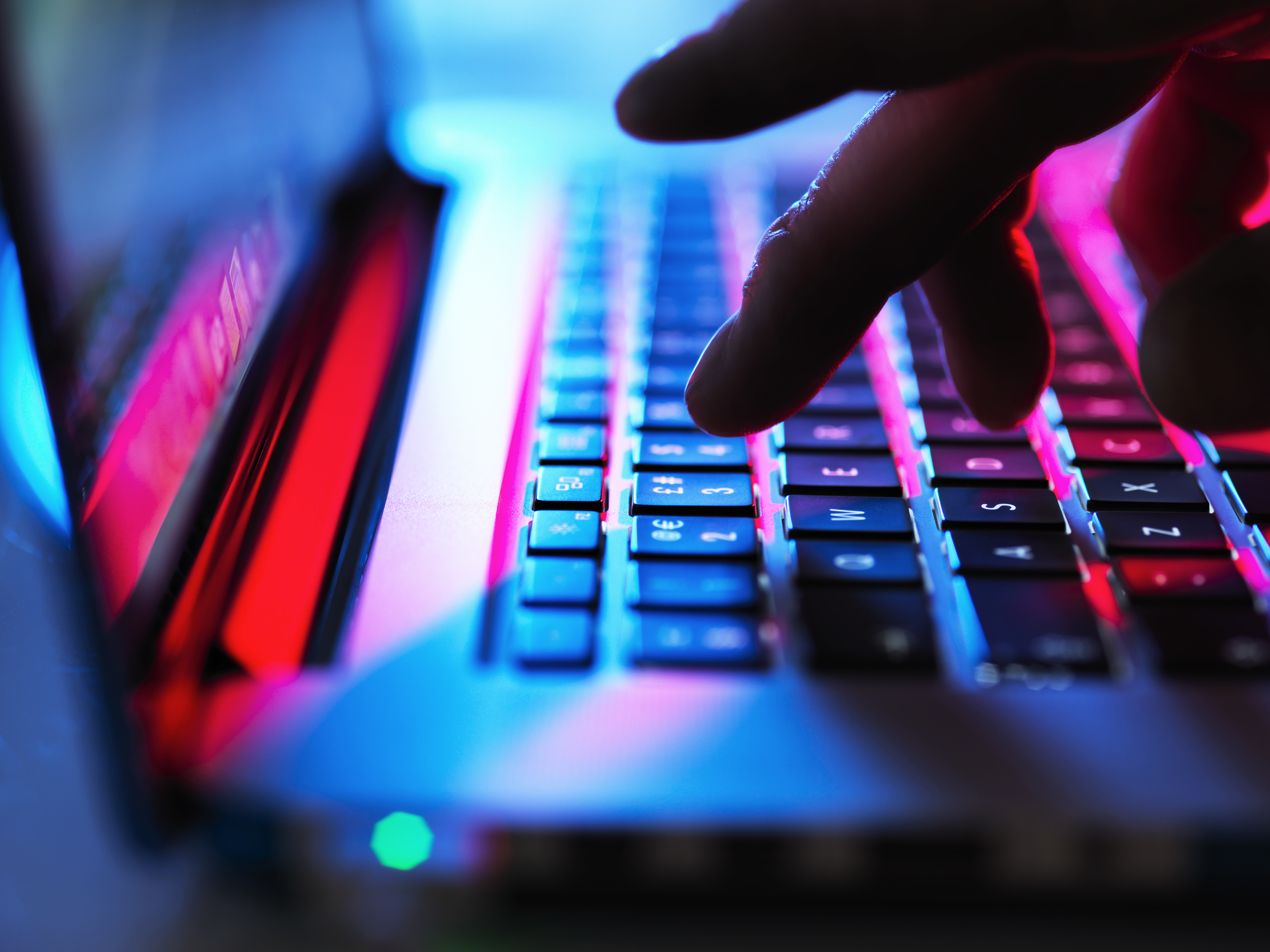 Cyber_Typing at laptop
